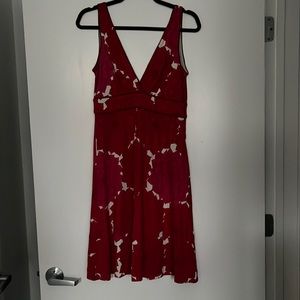Tory Burch red and pink floral dress